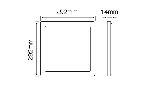 kwadratowy panel LED 24W easyfix barwa ciepła