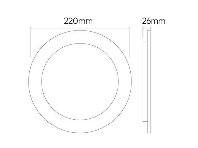 Panel LED Downlight MOLLY 24W Switch CCT okrągły