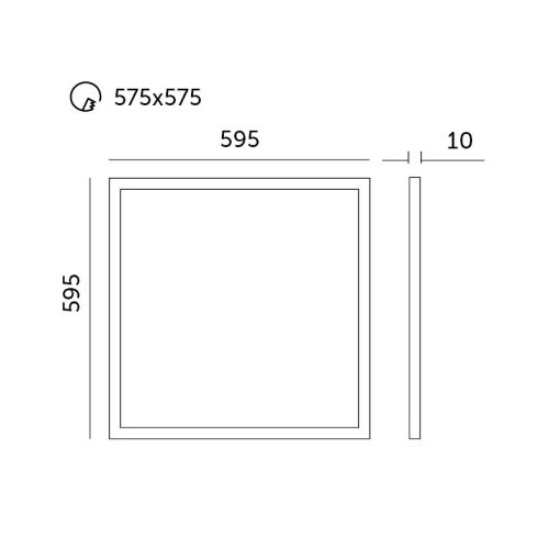 Panel LED 60x60 40W Ultra Slim 4000lm 4000K atest PZH