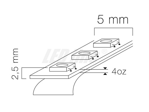 Taśma LED line® 600xSMD3528 SLIM biała 48W 12V 5m - b. ciepła