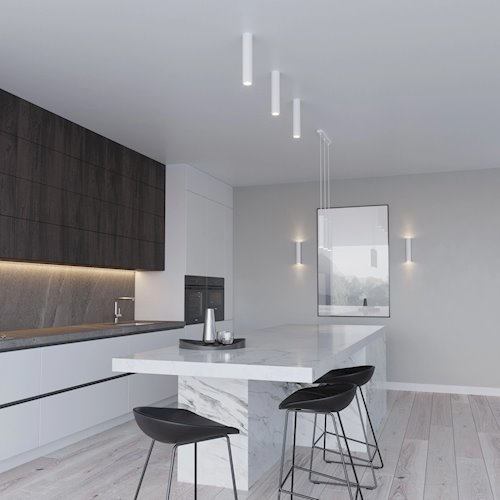 Lampa wisząca podwójna Lagos 2xGU10 okrągła biała