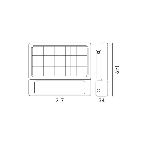 Naświetlacz SOLAR LED MHC  5W - Biała Neutralna