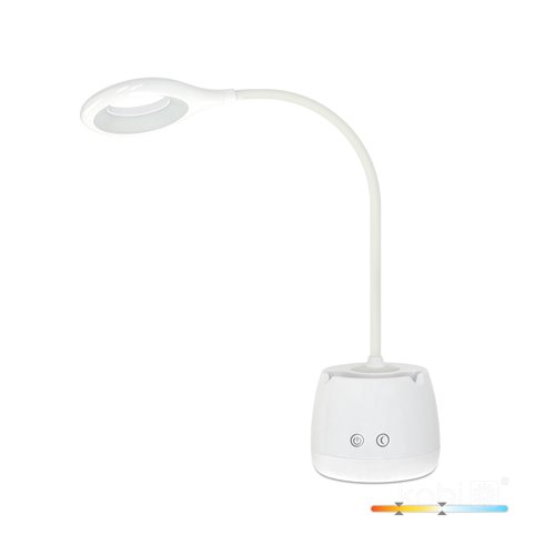 Lampka biurkowa LED 5W z koszykiem 1200mAh biała