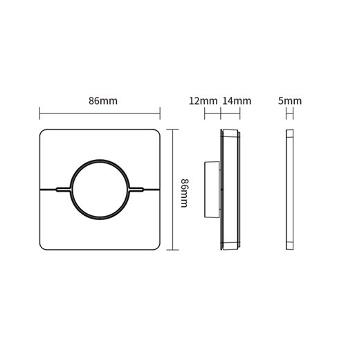 Sterownik LED Mono+CCT Mi-Light K0S biały 2xAAA - 4 strefy