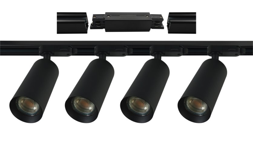 szynoprzewód trojfazowy 2m 4x reflektor led gu10