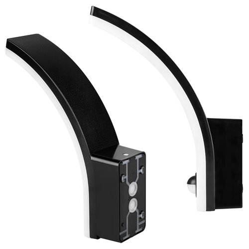 lampa elewacyjna czarna z czujnikiem