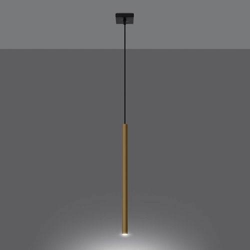 Lampa wisząca pojedyncza tuba PASTELO 1xG9 złota