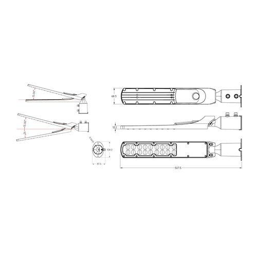 Lampa uliczna LED 50W 5000lm MACAWI IP65 - biała dzienna