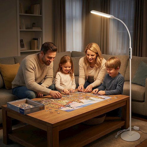 Lampa podłogowa LED Teilo 150cm 10W 3CCT z pilotem biała