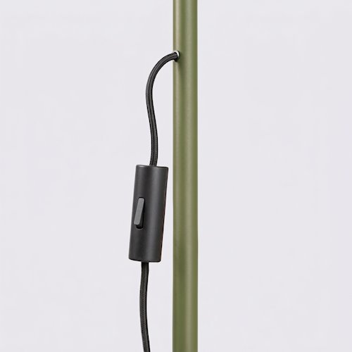 Lampa podłogowa ze stożkowym kloszem Nox 1xE14 zielona oliwka