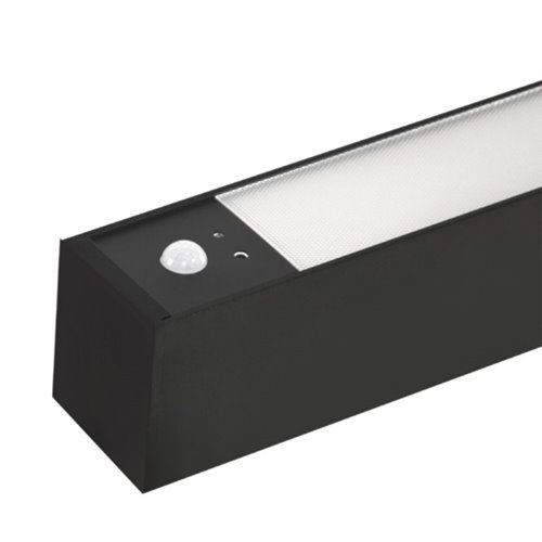 Lampa liniowa LED CABAIL 120cm 40W czarna z czujnikiem