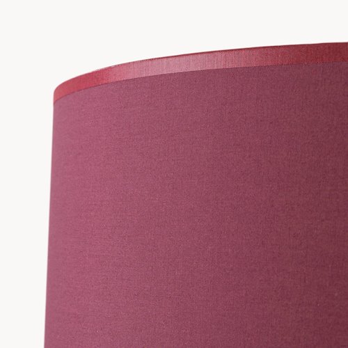 Lampa podłogowa drewniana Natt 1xE27 z burgundowym abażurem