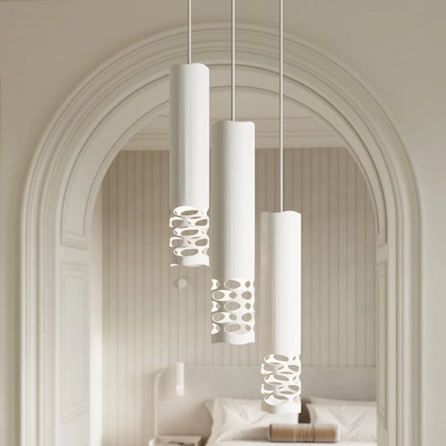 Lampa wisząca potrójna Liro 3xGU10 okrągła biała