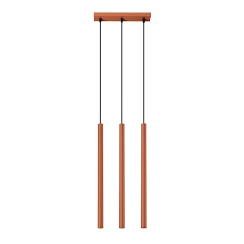 Lampa wisząca potrójna Pastelo 3xG9 listwa ochra czerwona