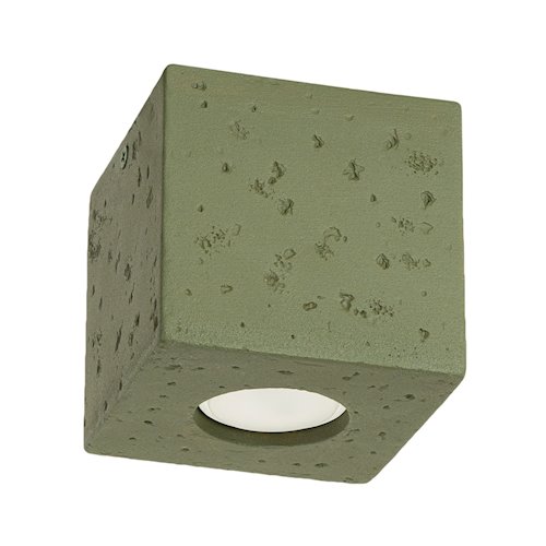 Oprawa natynkowa Quad beton 1xGU10 zielony oliwkowy