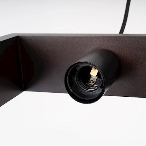 Lampa wisząca drewniana Aries 1xE27 wenge
