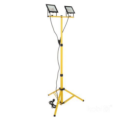 Halogeny LED na statywie 2x50W 8500lm z przewodem 3m