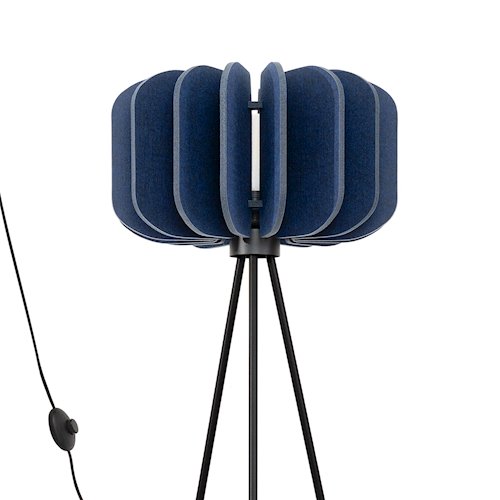 Lampa podłogowa filcowa Mula 45cm 1xE27 granatowa