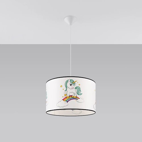 Lampa wisząca dziecięca Unicorn 40 1xE27 wielokolorowa