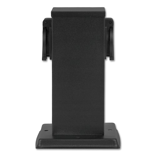 Słupek ogrodowy elektryczny PVC 2x Gniazdo 230V 20cm czarny