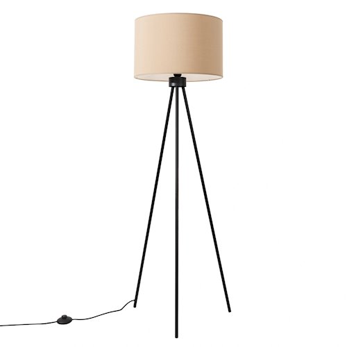 Lampa podłogowa z abażurem Nevia 1xE27 taupe
