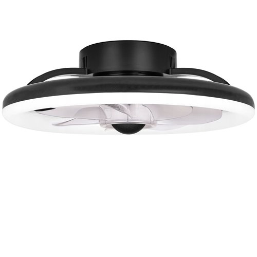 Plafon LED z wentylatorem Twist 36W+15W CCT 40cm czarny