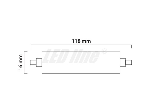 Żarówka LED R7s 118mm żarnik halogenowy 6W 230V - biała zimna barwa światła