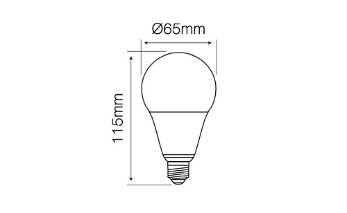Żarówka LED line E27 230V 13W 1300lm 4000K A65 biała dzienna ściemnialna