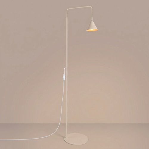 Lampa podłogowa ze stożkowym kloszem Nox 1xE14 beżowa