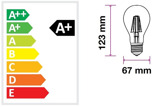 Żarówka LED E27 8W 800lm FILAMENT - biała ciepła 2700K