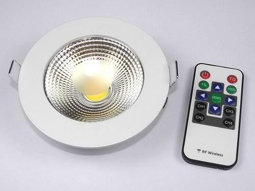 Oprawa Downlight LED 5W ściemnialna z pilotem - biała dzienna