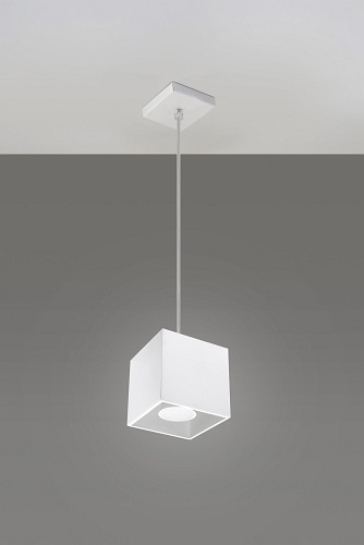 Lampa wisząca sześcian QUAD 1xGU10 Biała