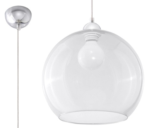 Lampa wisząca transparentna kula BALL 1xE27