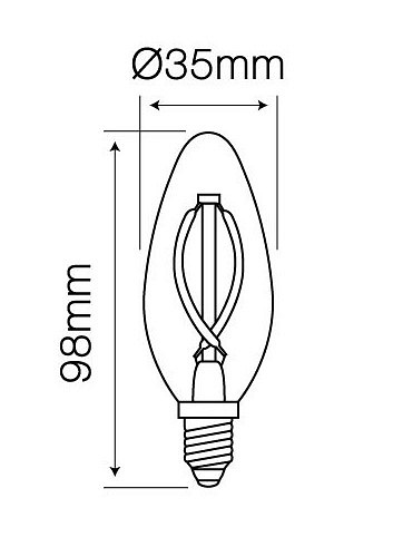 Żarówka LED filament maly gwint neutralna