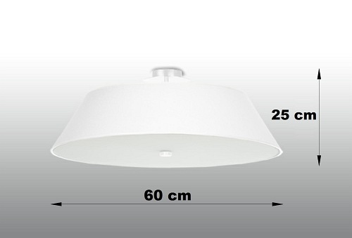 Lampa sufitowa okrągła VEGA 60 cm 5xE27 biała