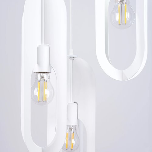 Lampa wisząca potrójna Nicus okrągła 3xE27 biała
