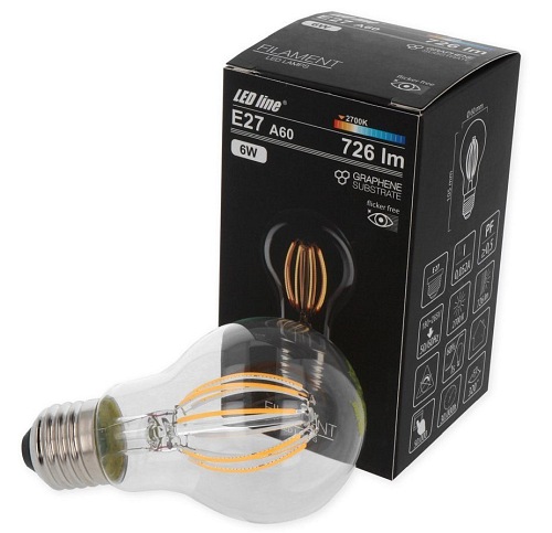 Żarówka LED E27 filament 