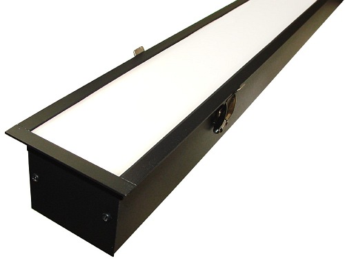 oprawa liniowa led 120cm czarna gips karton