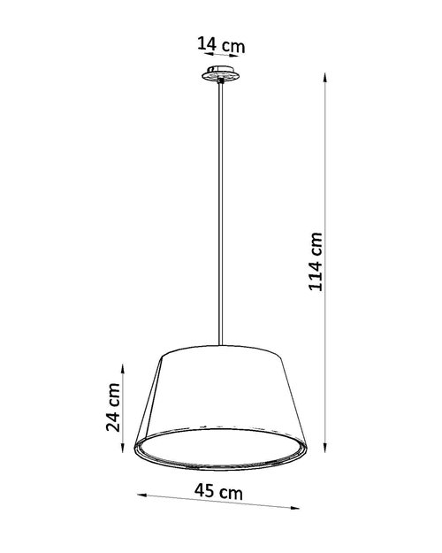 Żyrandol wiszący stożkowy CONO 45 cm 3xE27