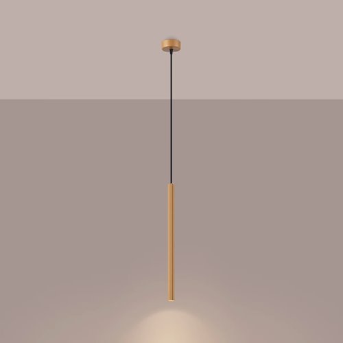 Lampa wisząca cienka tuba Arche 1xG9 złota