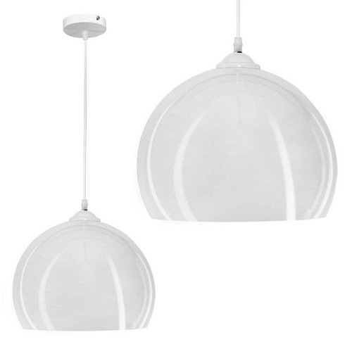 Lampa wisząca Semi 1xE27 z białym kloszem