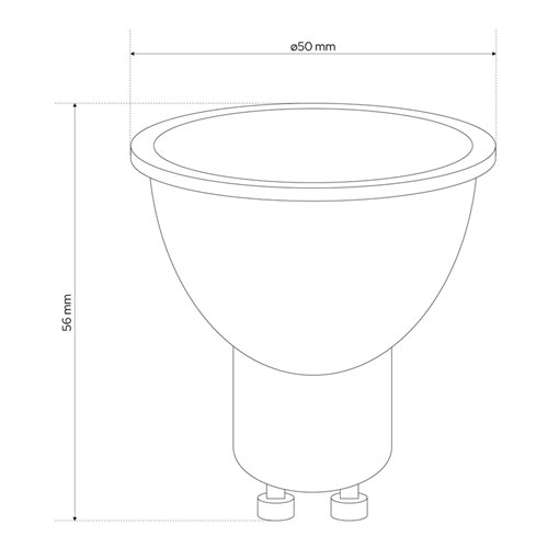 Żarówka LED GU10 Tuya Smart 5,5W 120st RGBW 2700-6500K 400lm