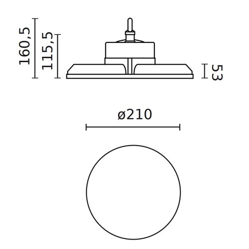 High Bay LED Seron 60W-80W-100W 14000lm 4000K