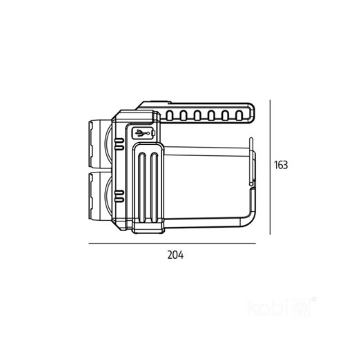 Latarka LED 400lm 6000K z akumulatorem + Powerbank