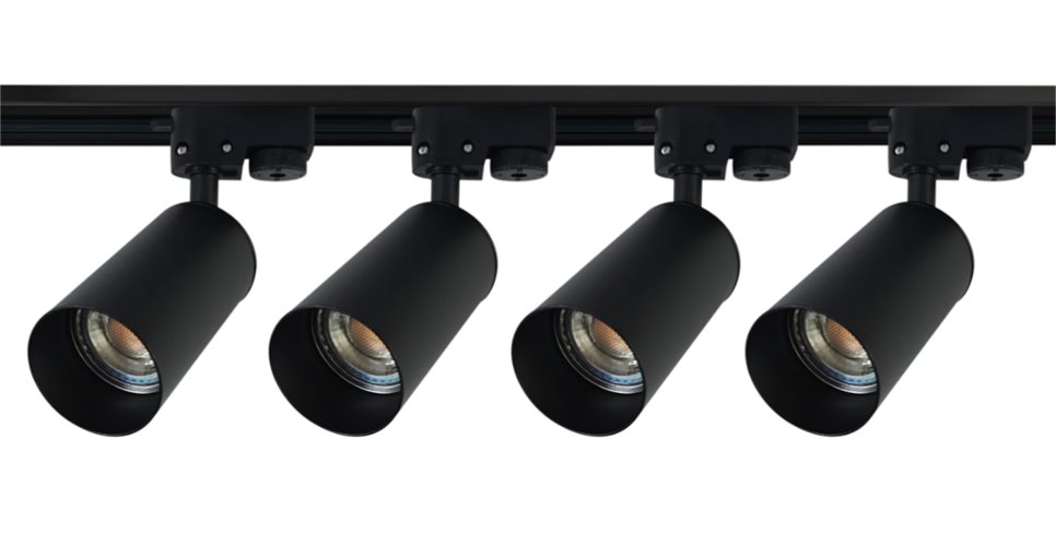szynoprzewód 1m 4x reflektor led gu10 czarny
