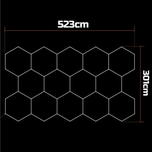 Lampa LED Hexagon 14L CRI90 523x301cm 570W 6500K