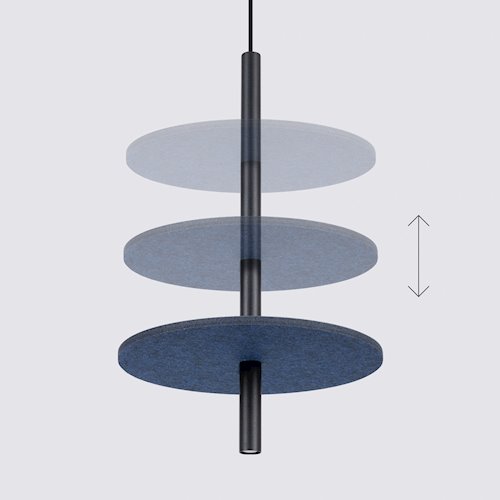 Lampa wisząca filcowa Feltro 1xG9 czarno-granatowa