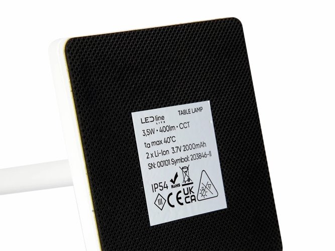 Lampa stołowa LED 4w1 3,5W 400lm CCT biała 2x2000mAh