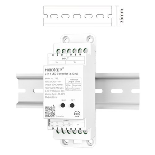 Mi-Light TR2 sterownik LED 2w1 na szynę DIN