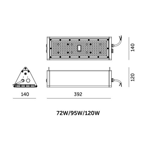 Lampa przemysłowa LED Nico 72W-95W-120W 20400lm CCT
